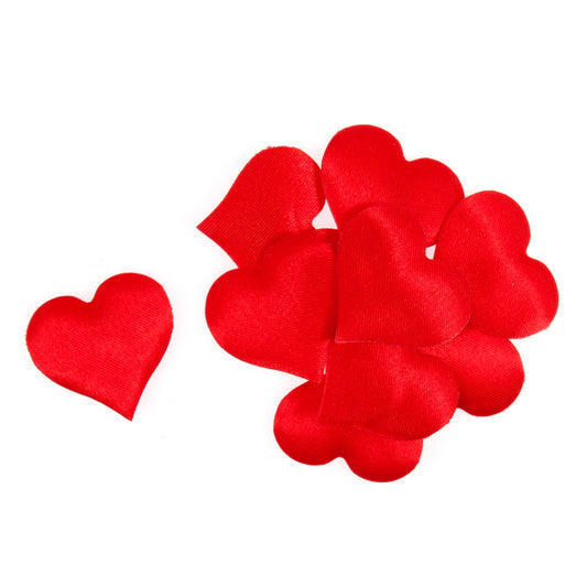Pack of red padded heart embellishments