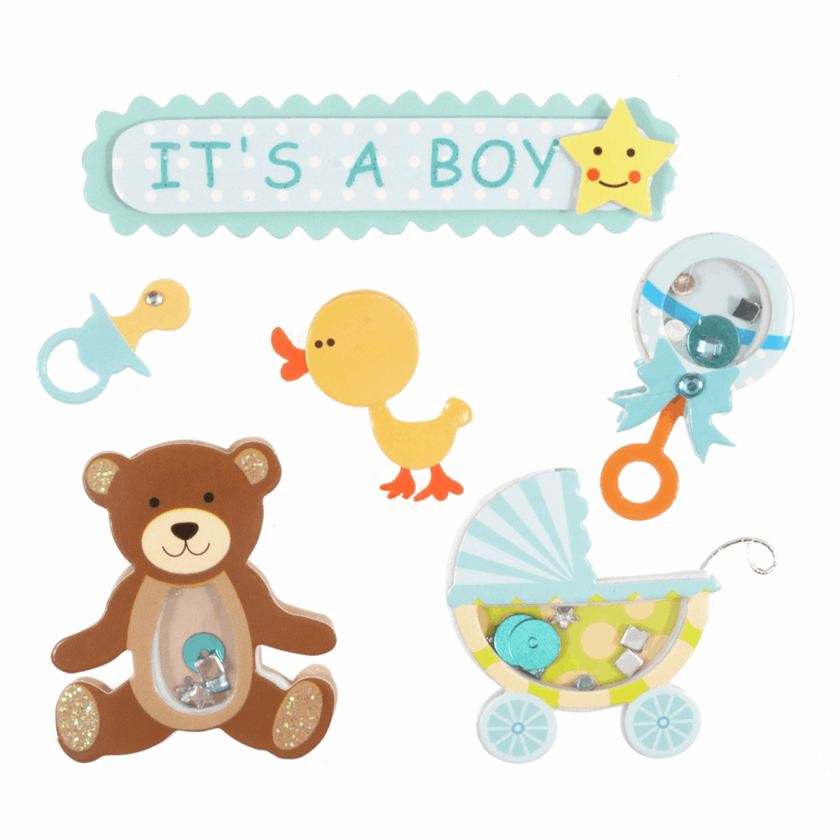 Trimits Craft Embellishments - It's a Boy Kit (Pack of 6)