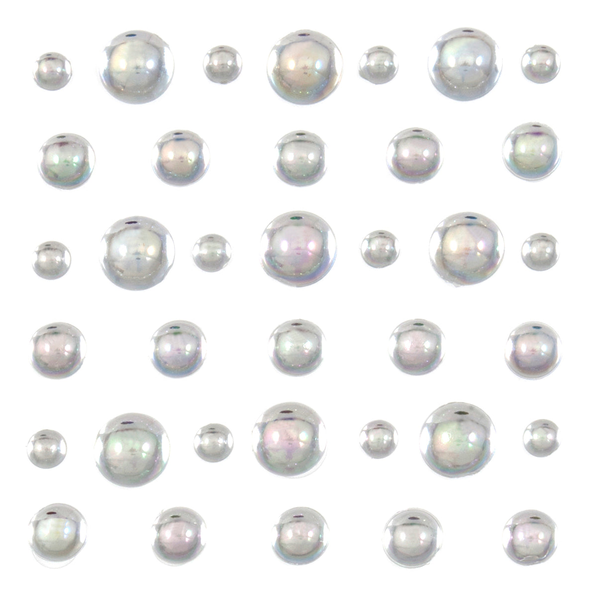 Assorted iridescent dome craft gems