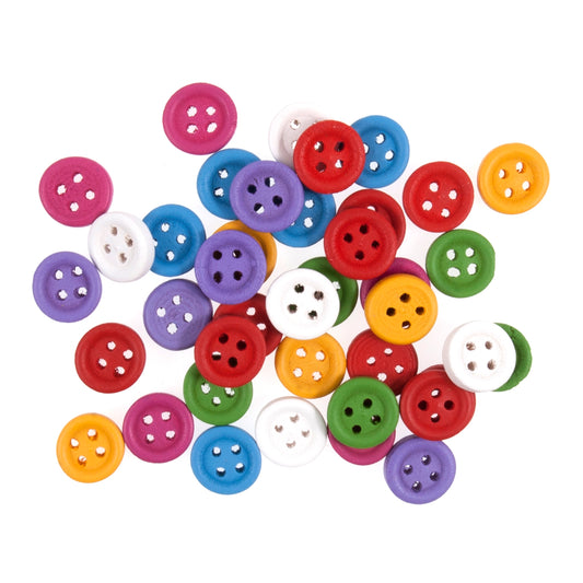Pack of assorted 10mm craft buttons