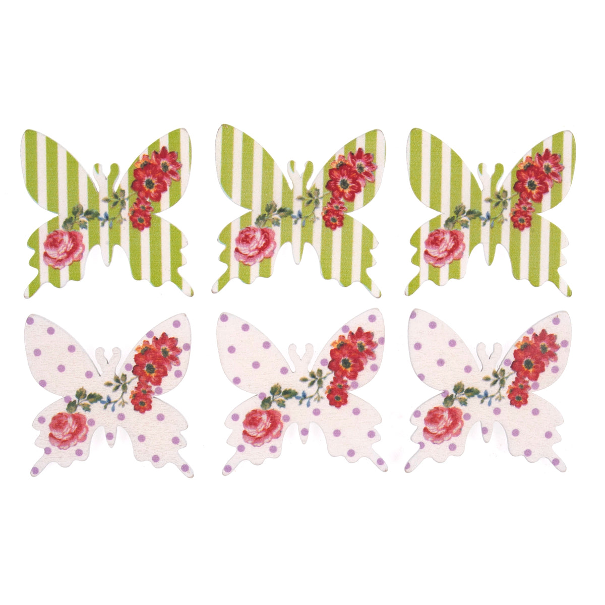 Pack of wooden butterfly embellishments
