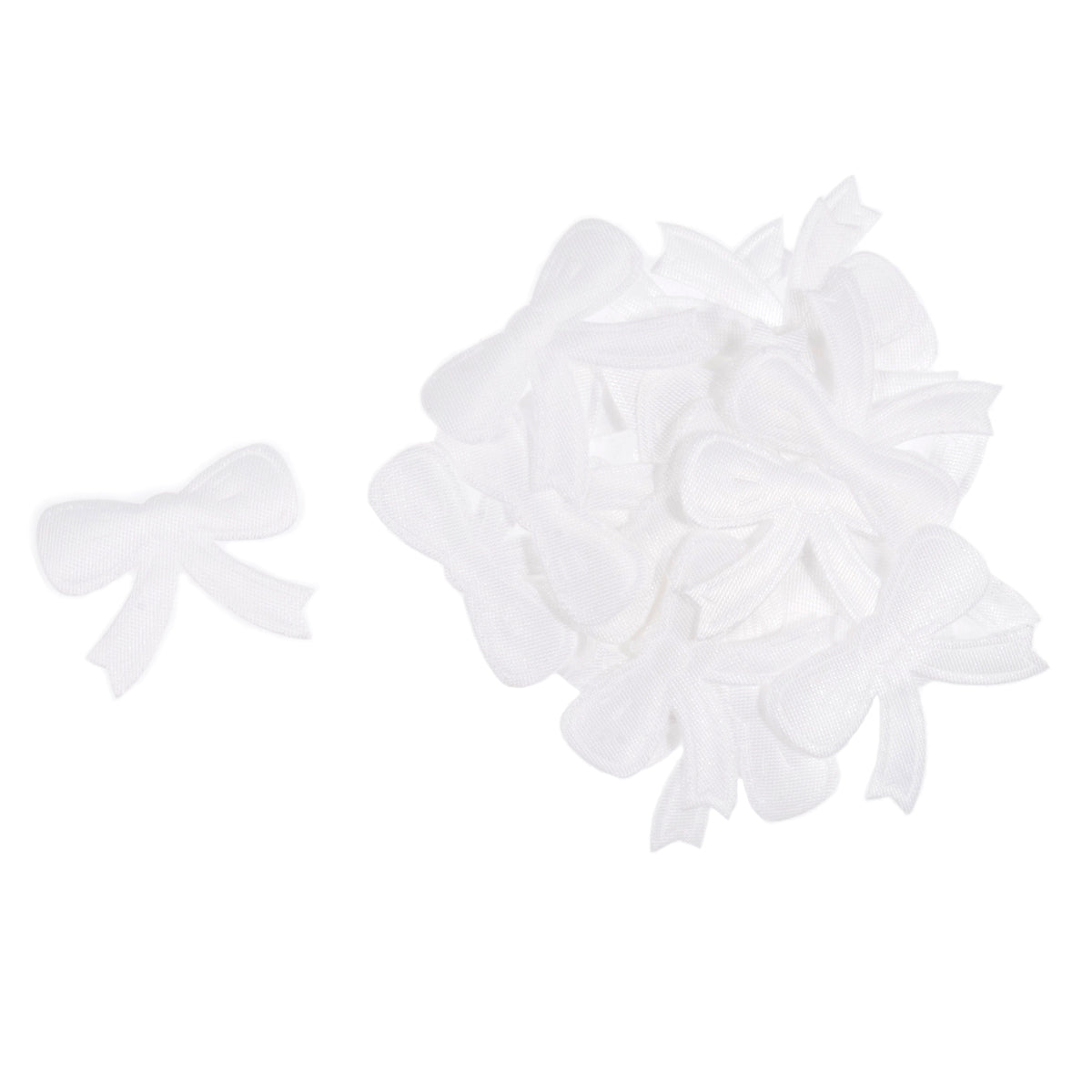 A bag of small white bows