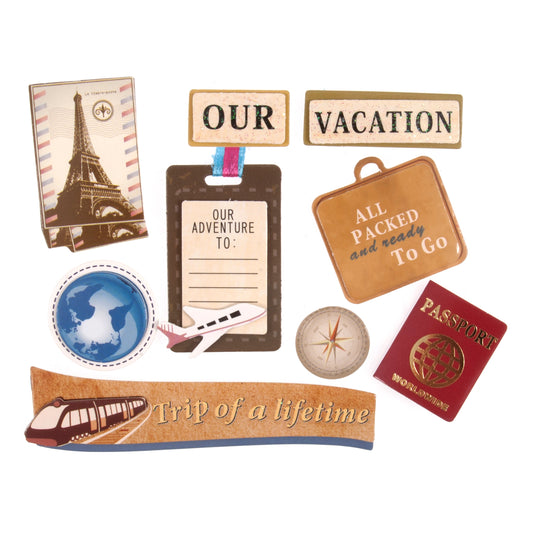 Holiday-themed craft embellishments