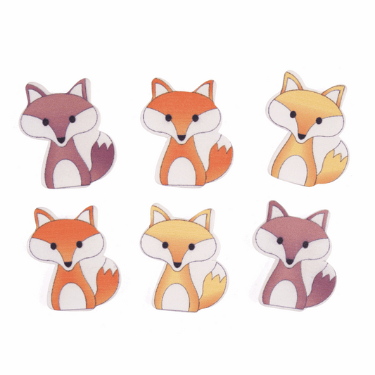 Trimits Craft Embellishments - Foxes (Pack of 6)