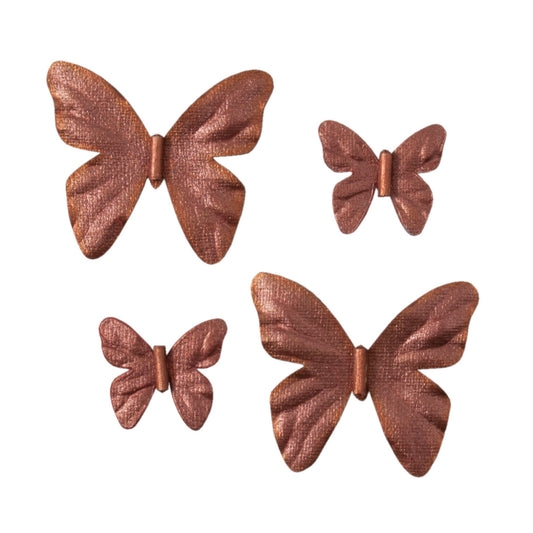 Rose gold craft butterflies in two sizes