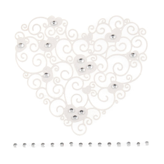 White filigree craft heart