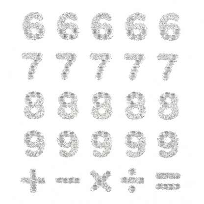 Trimits Stick-On Diamante Number Pack (Pack of 55)