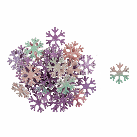 Trimits Pearlescent Glitter Snowflakes (Pack of 35)