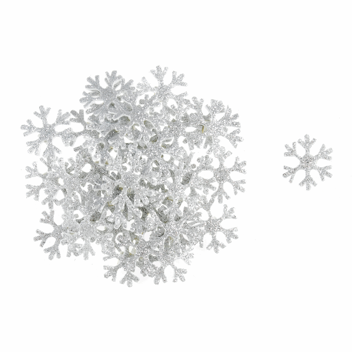 Trimits Silver Glitter Snowflakes (Pack of 35)
