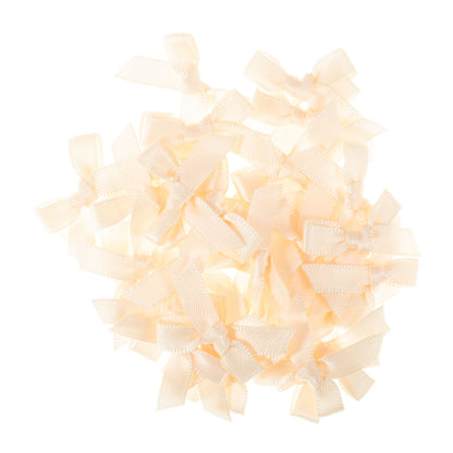 Small cream satin ribbon bows