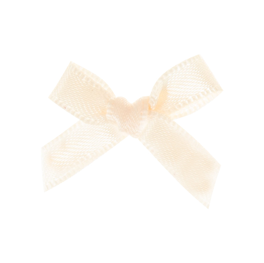 Small cream satin ribbon bows
