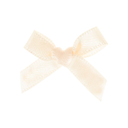 Small cream satin ribbon bows