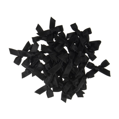Small black satin ribbon bows