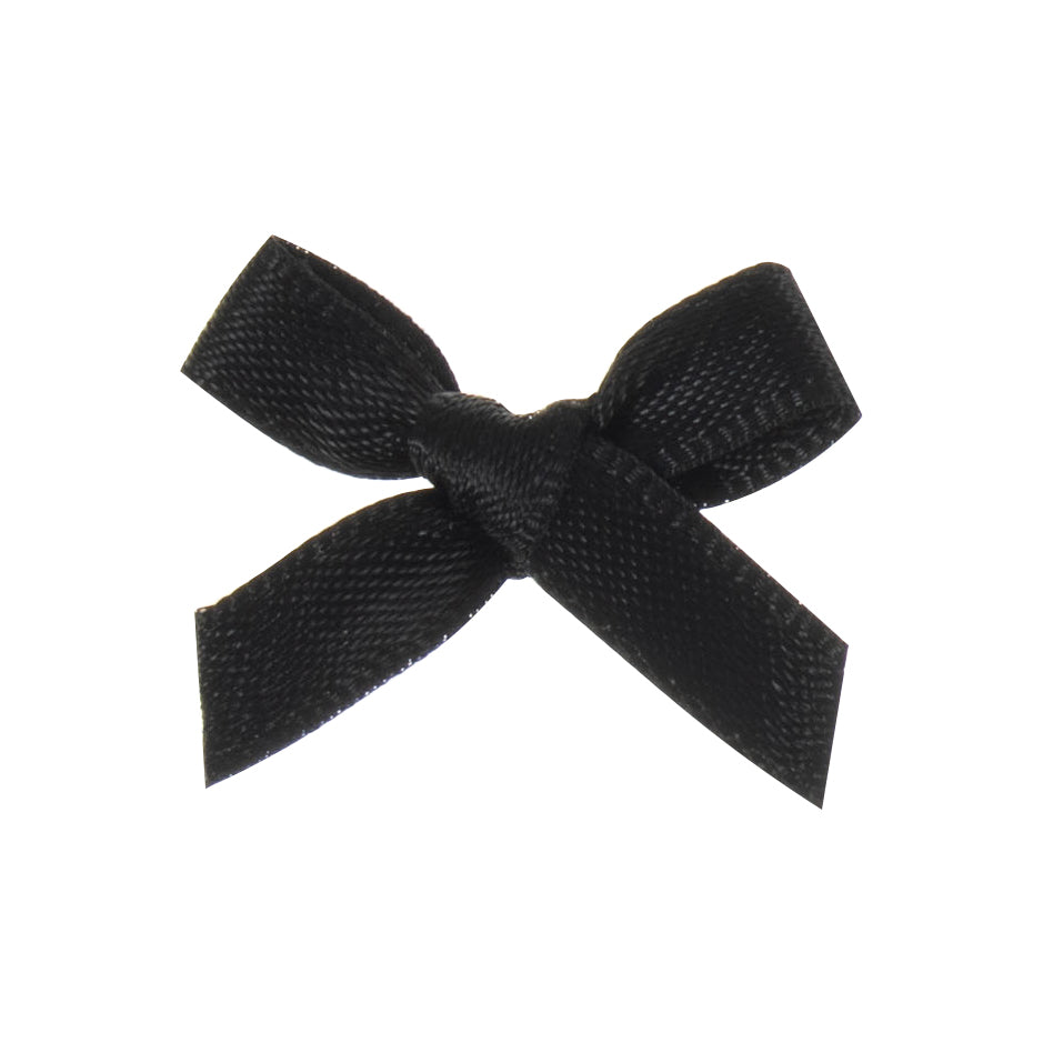 Small black satin ribbon bows