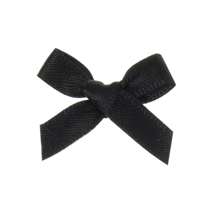 Small black satin ribbon bows