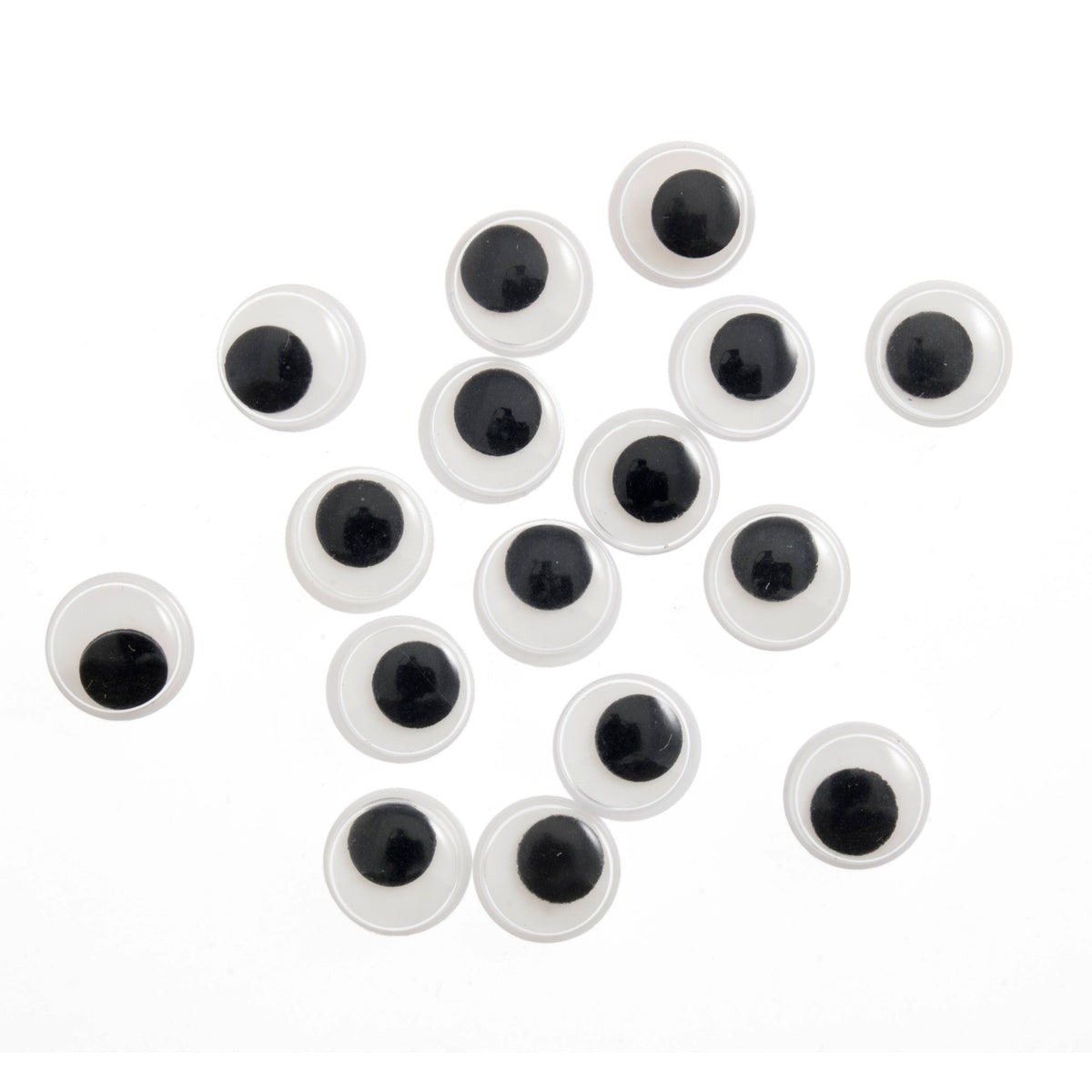 Pack of 5mm black glue-on googly eyes