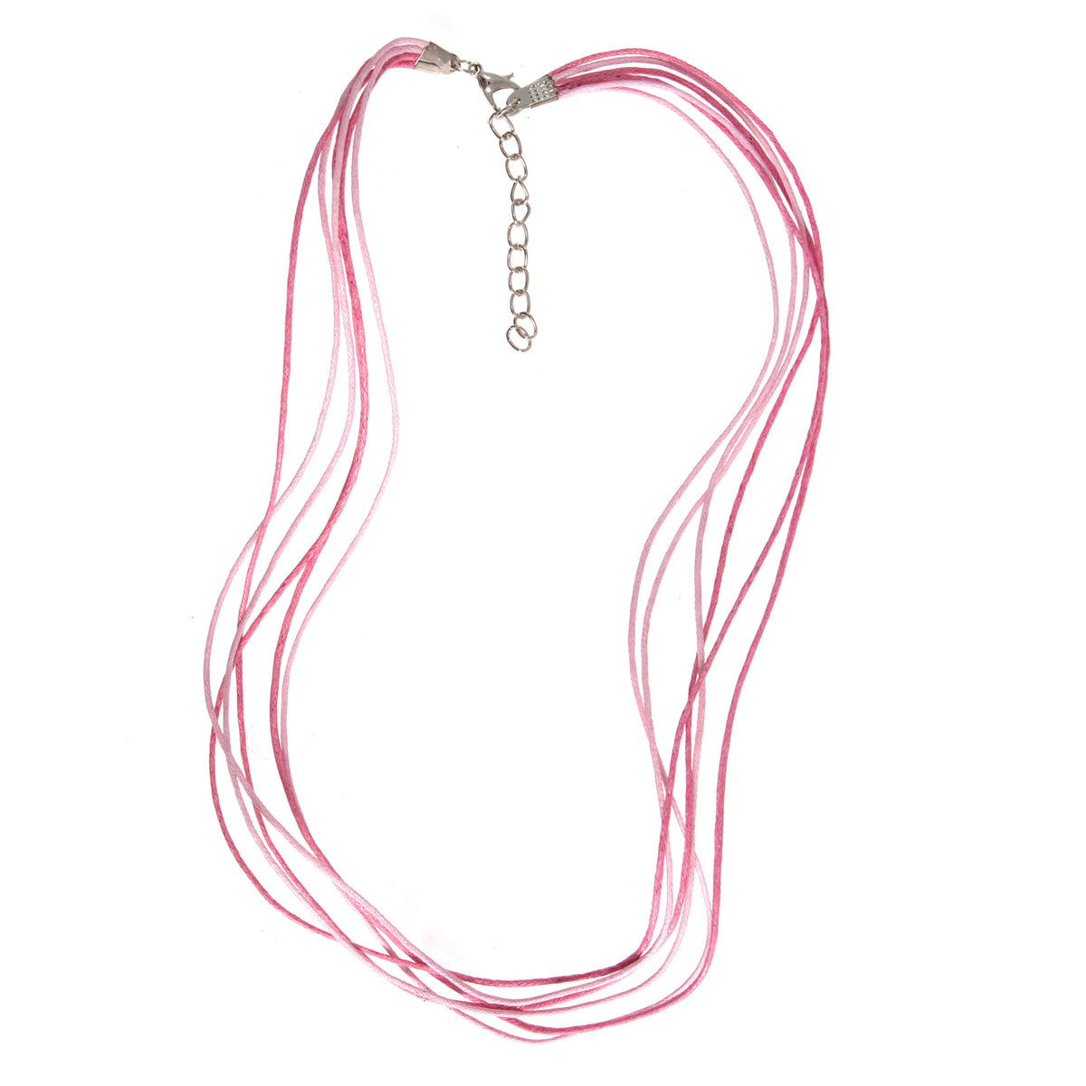Pink waxed cord with clasp on a Trimits card