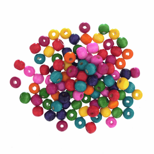 Trimits Assorted Wooden Beads - 10mm (Pack of 100)