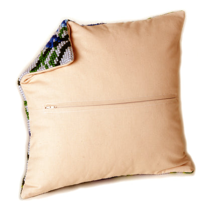 Light cream cotton cushion back with zip