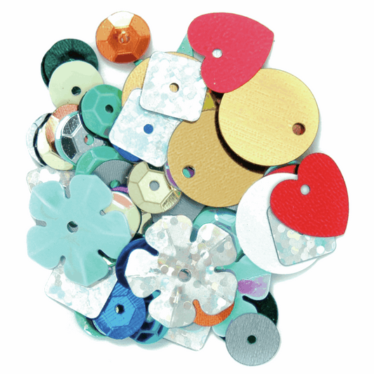 Trimits Multi-Coloured Assorted Shape Sequins - 5g