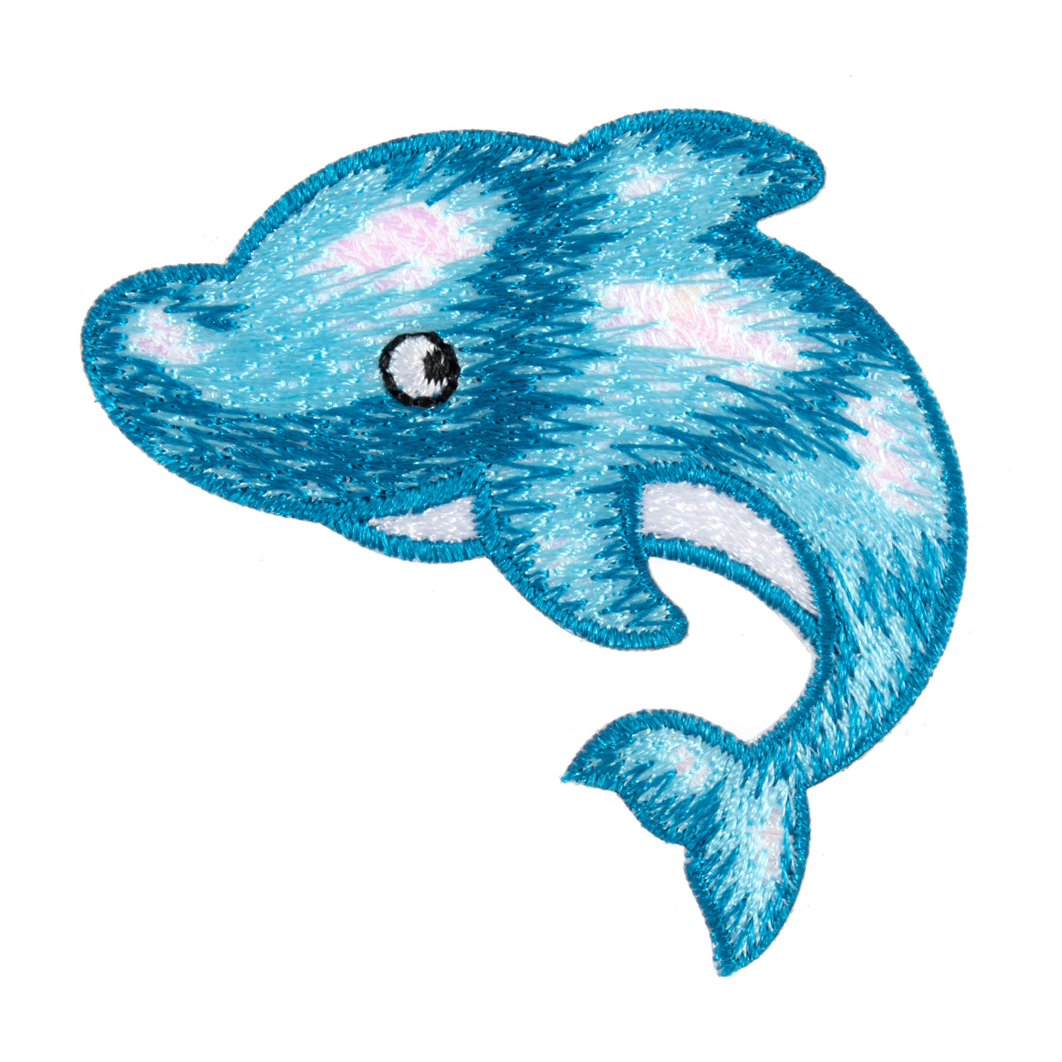 Embroidered dolphin motif