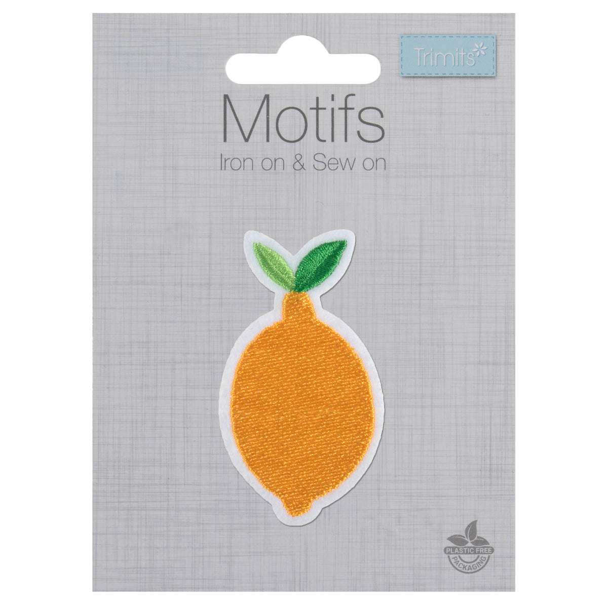 Embroidered lemon motif