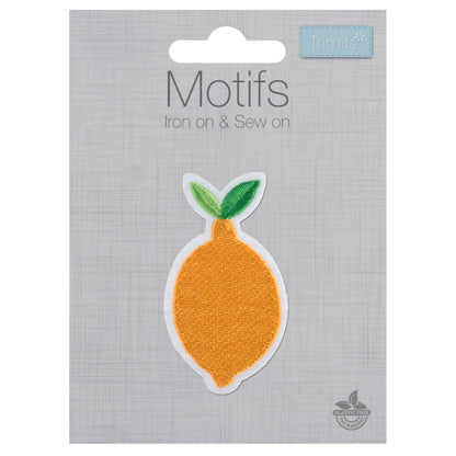 Embroidered lemon motif