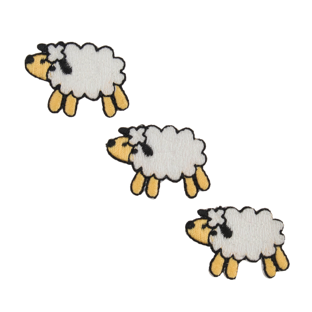 Three small sheep motifs