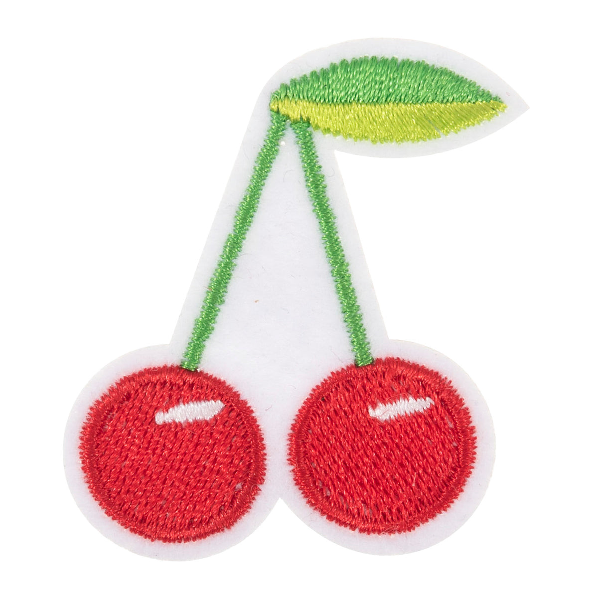 Embroidered cherries motif