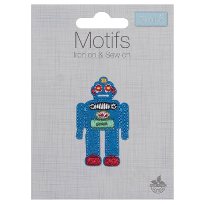 Embroidered robot motif