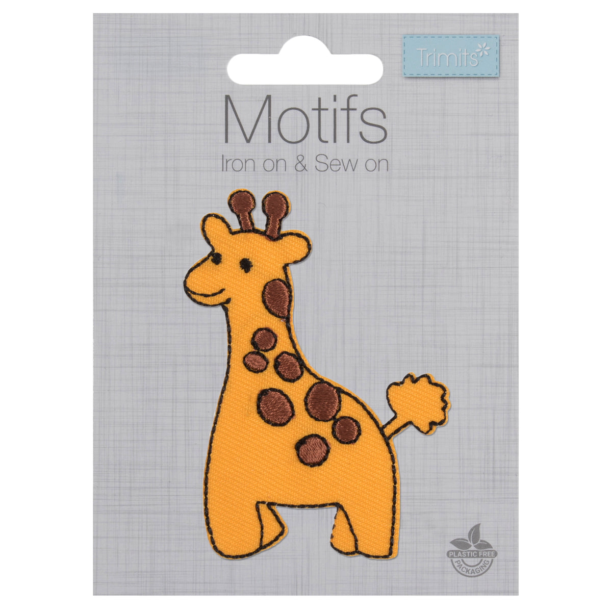 Embroidered giraffe motif