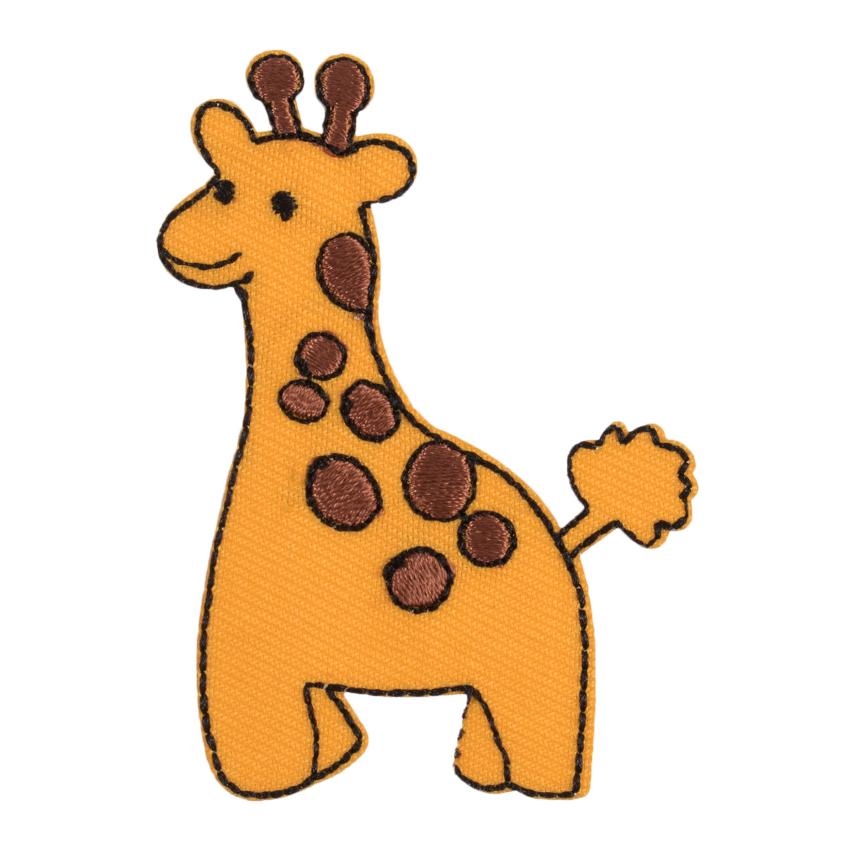 Embroidered giraffe motif