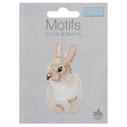 Embroidered bunny motif