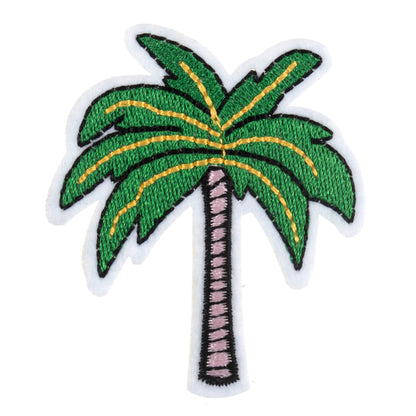 Embroidered palm tree motif