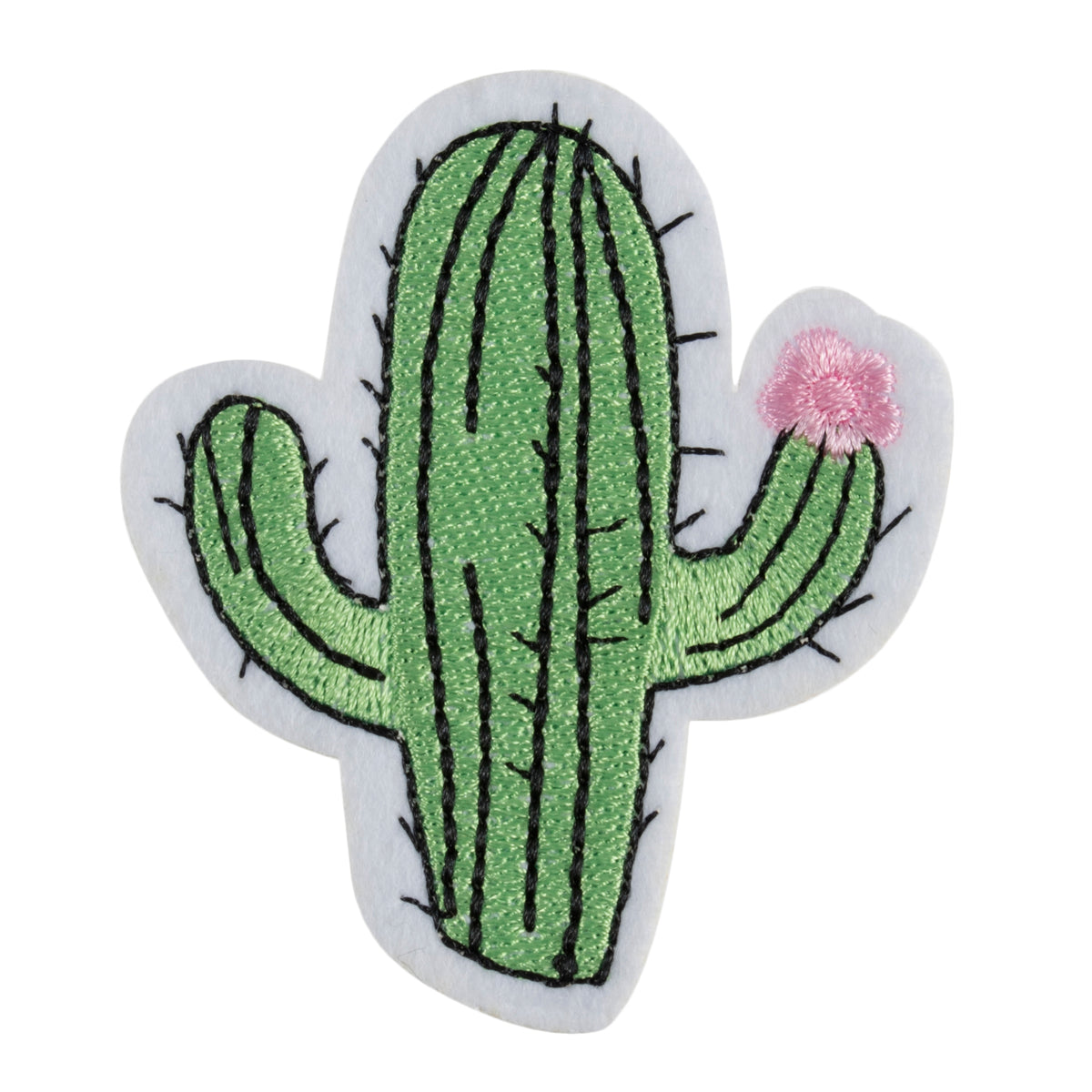 Embroidered cactus motif