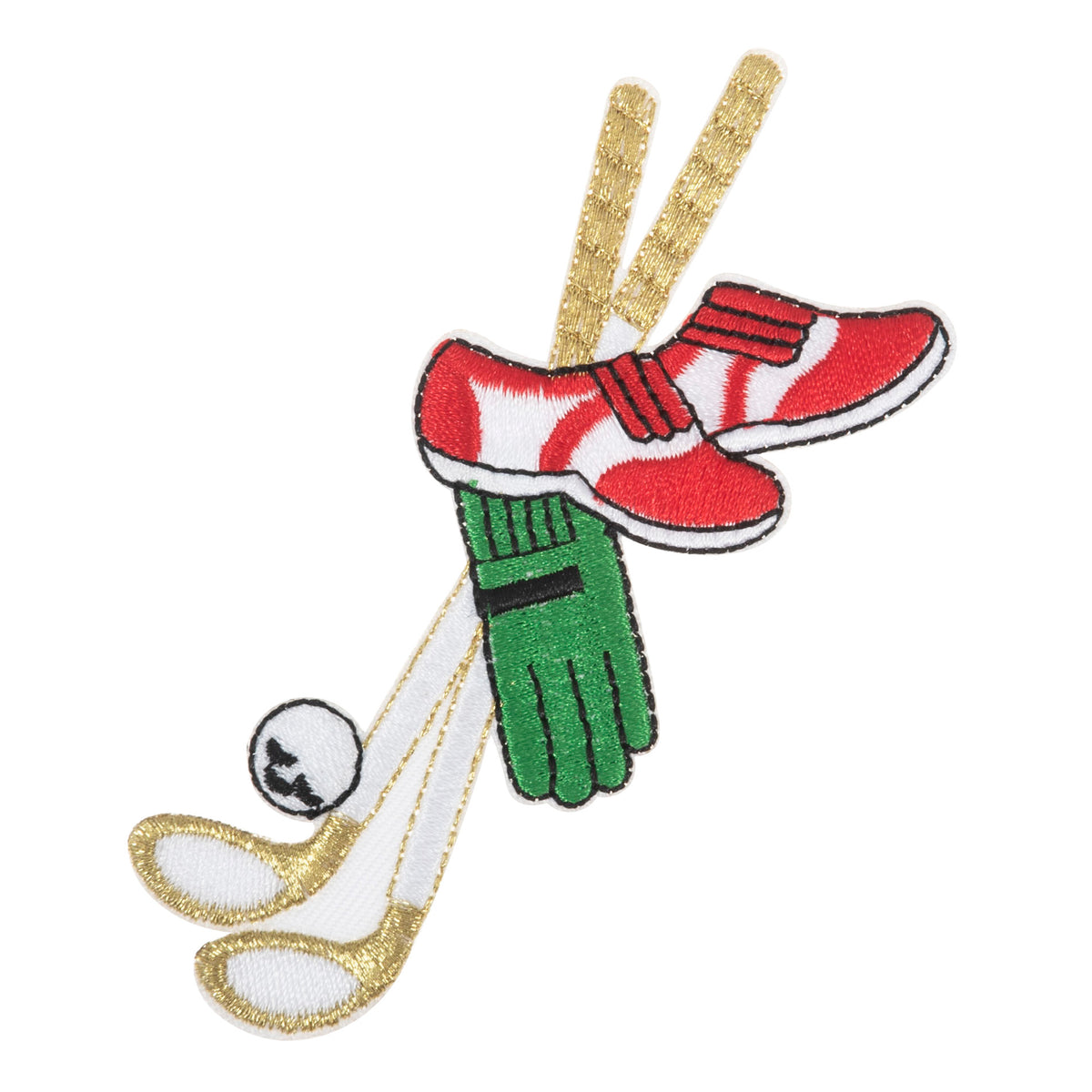 Embroidered golf motif