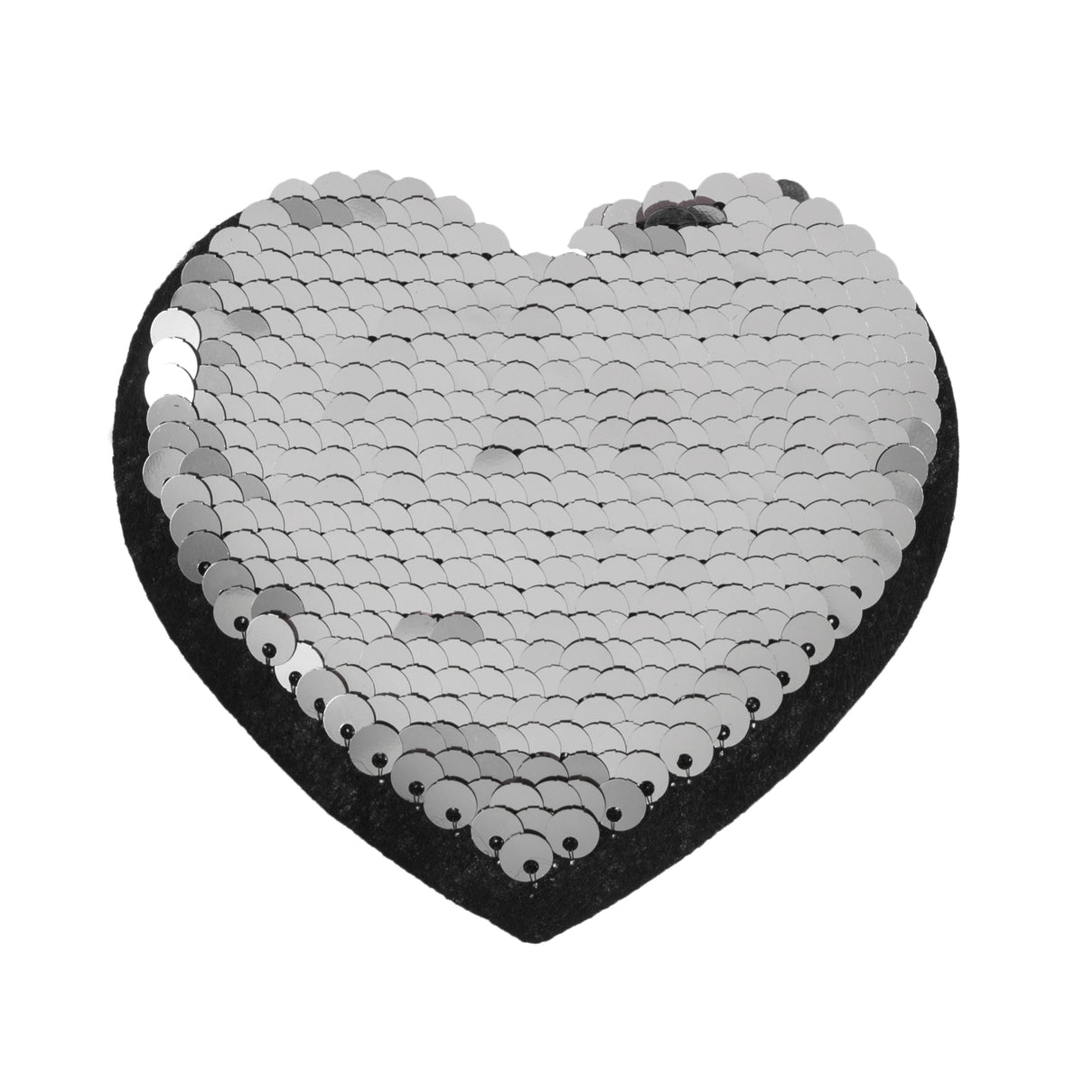 Pink flip sequin heart motif