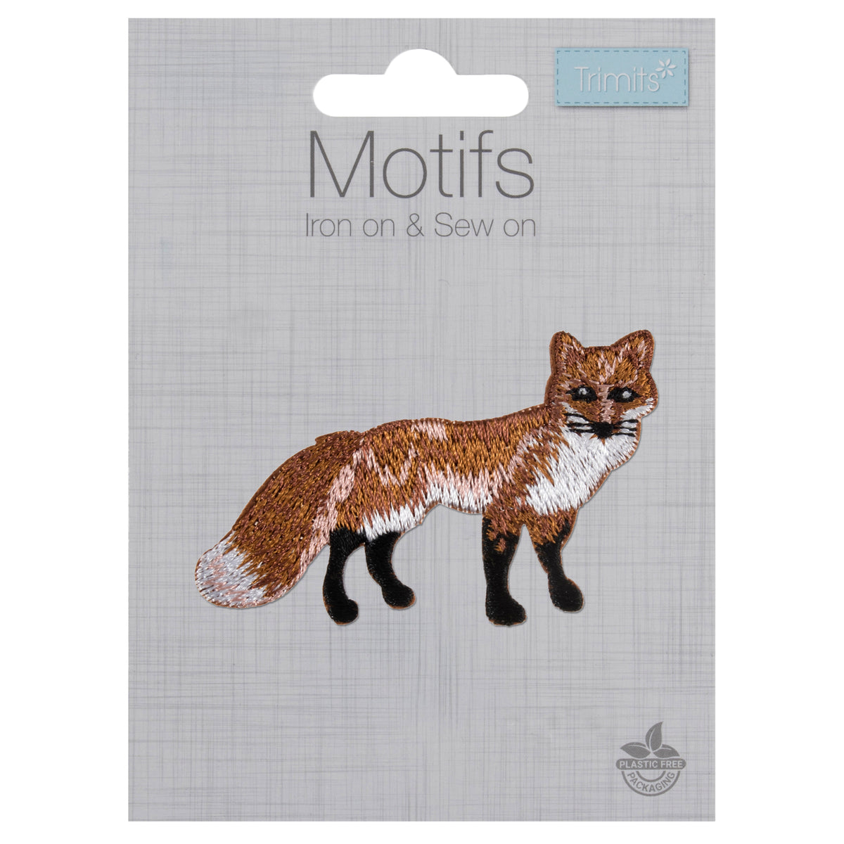Embroidered fox motif