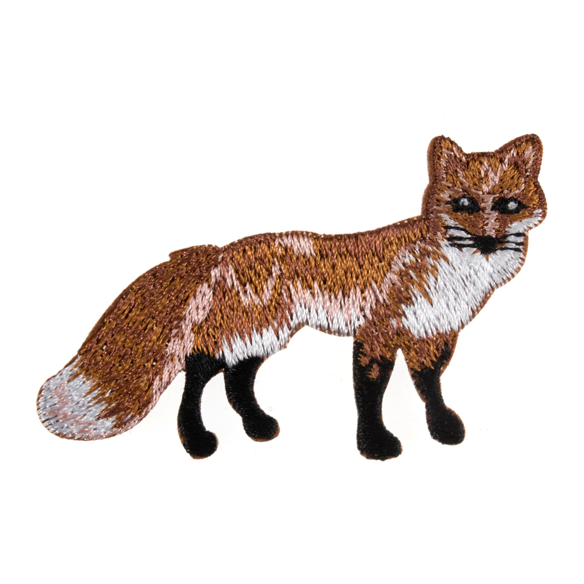 Embroidered fox motif