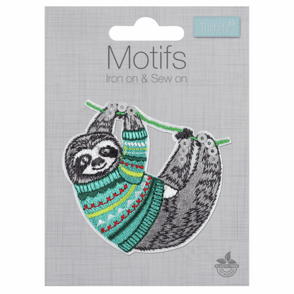 Iron-On/Sew On Motif Patch - Sloth
