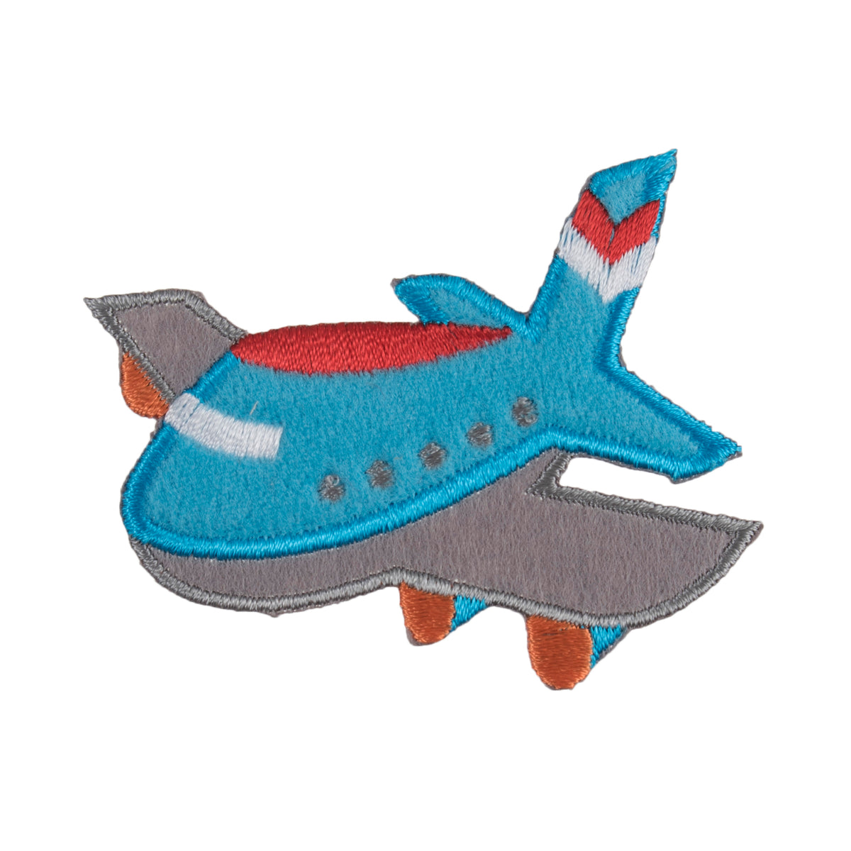 Embroidered aeroplane motif