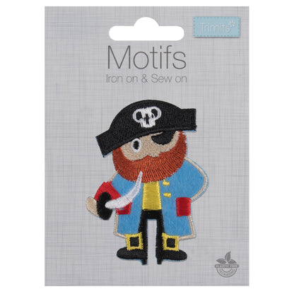Embroidered pirate motif