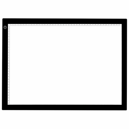 PURElite A3 Ultrathin Led Light Box with Natural Daylight dimmable LEDs - Features ruler border, USB, battery or mains powered