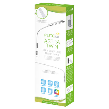 PURElite Astra Twin clamp lamp with two light heads