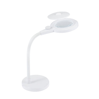 PURElite Aura magnifying table lamp with gooseneck
