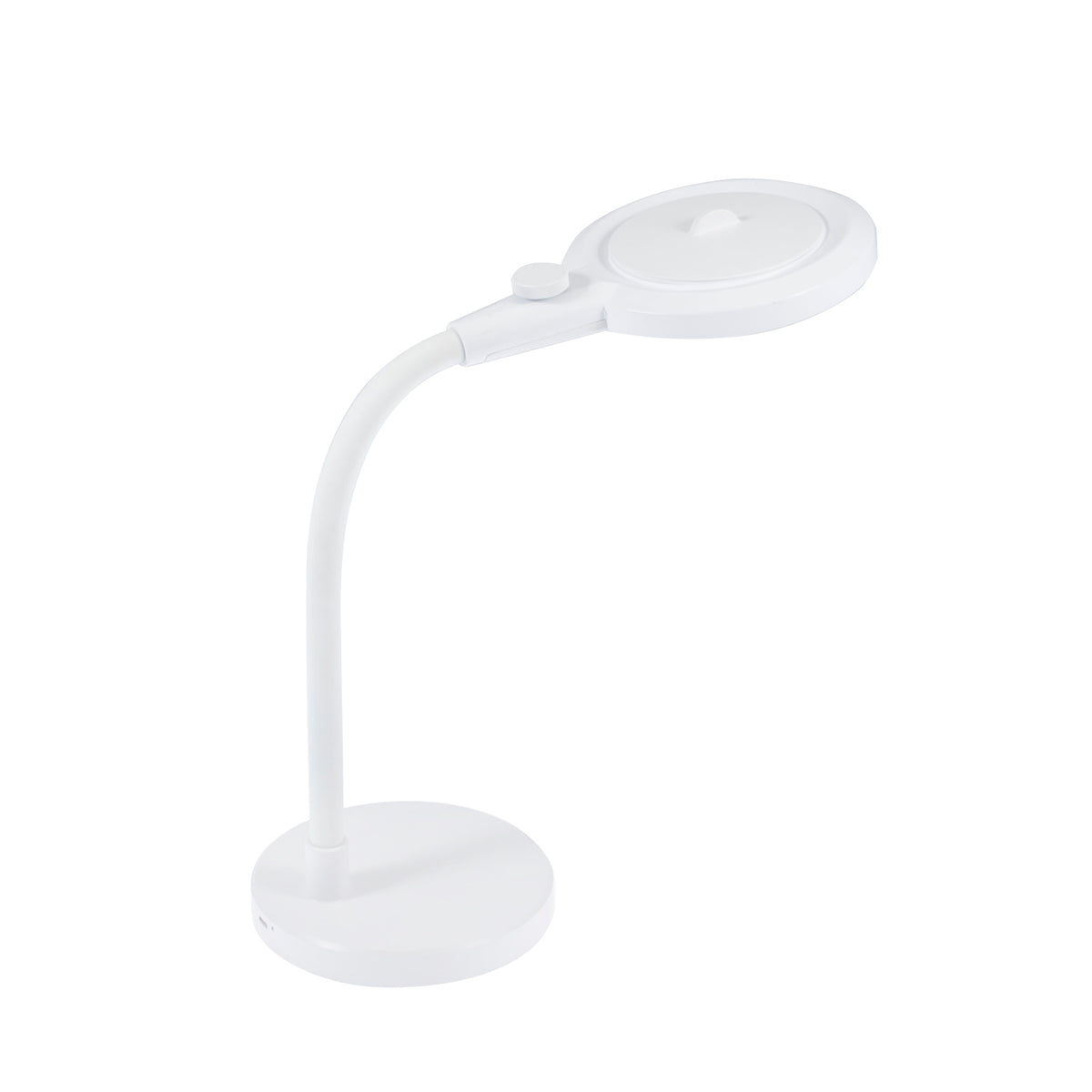 PURElite Aura magnifying table lamp with gooseneck