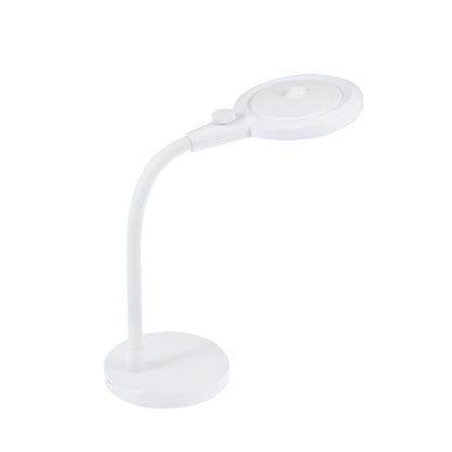 PURElite Aura magnifying table lamp with gooseneck