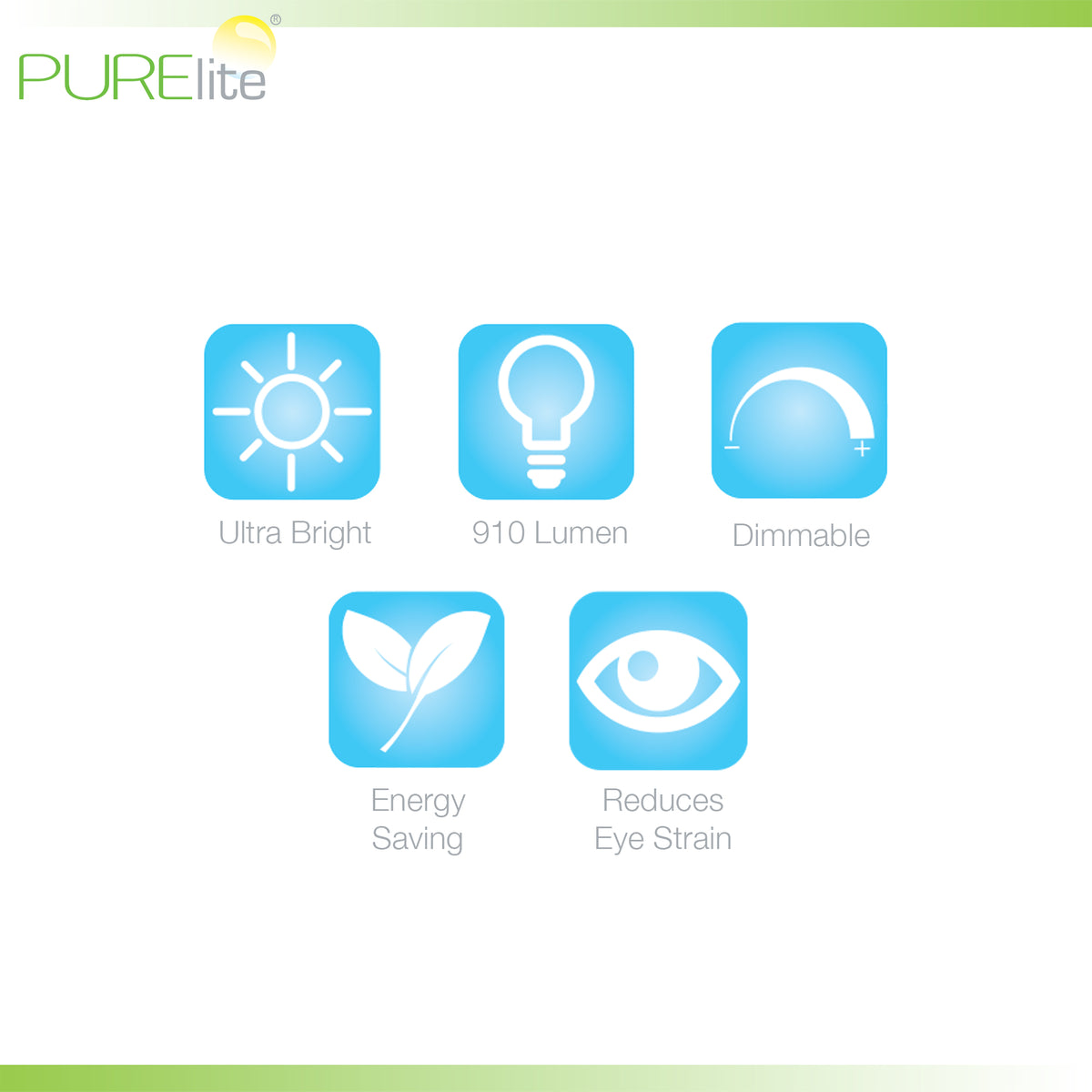PURElite Lux LED table lamp with long head and gooseneck