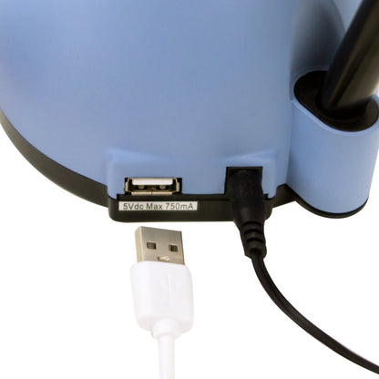 PURElite Volt magnifying table lamp with phone stand base