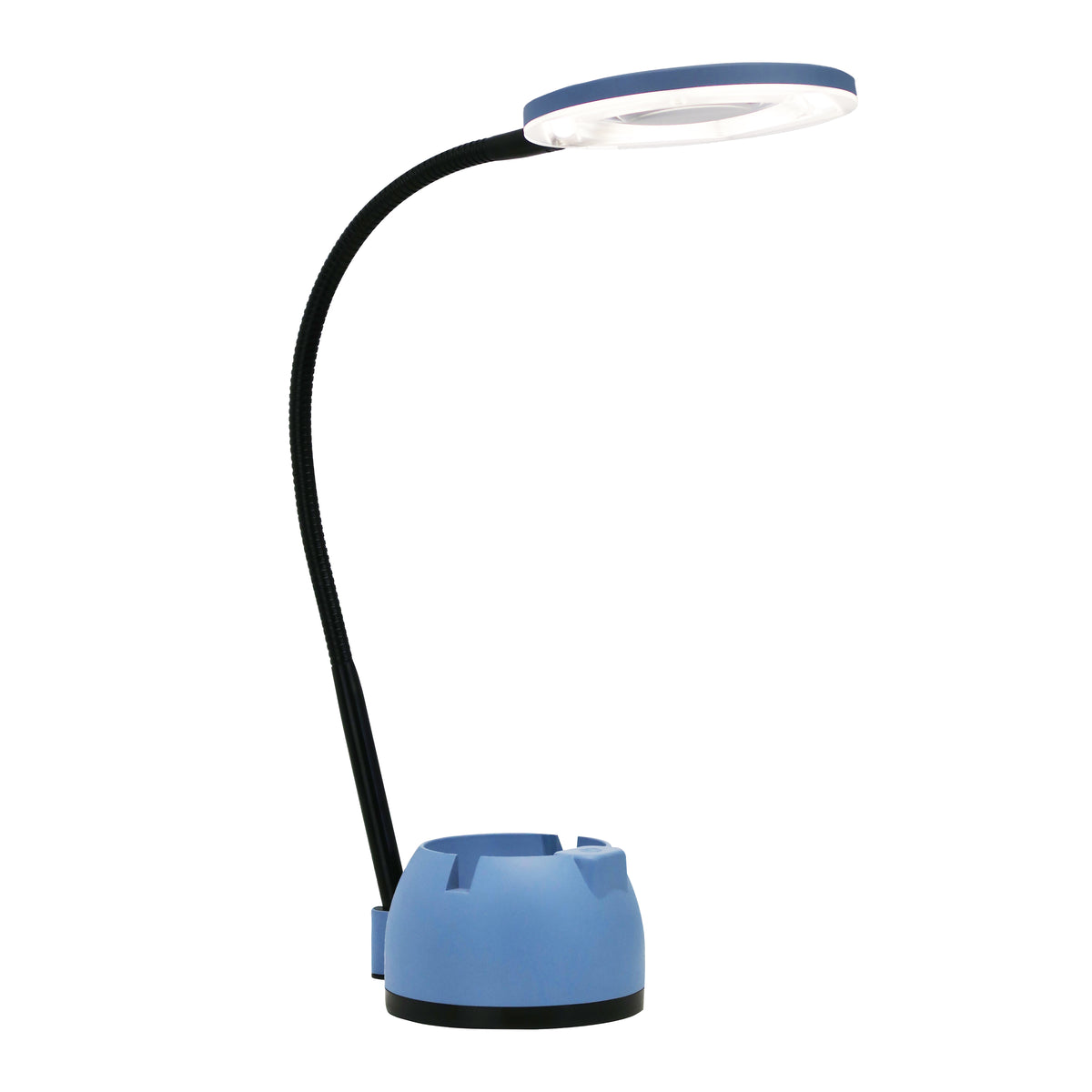 PURElite Volt magnifying table lamp with phone stand base